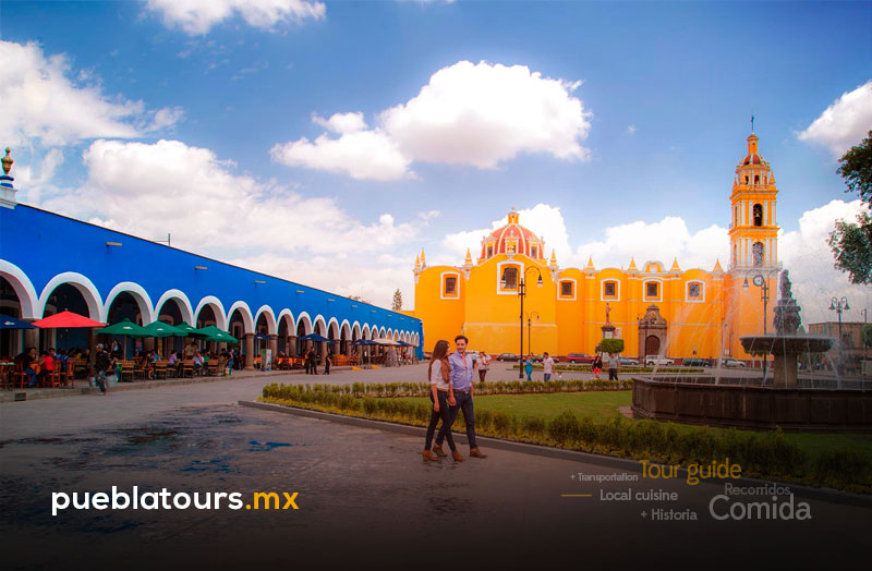Vista de Cholula y sus iglesias